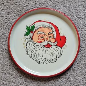 Vintage Melamine Santa Christmas Holiday Platter